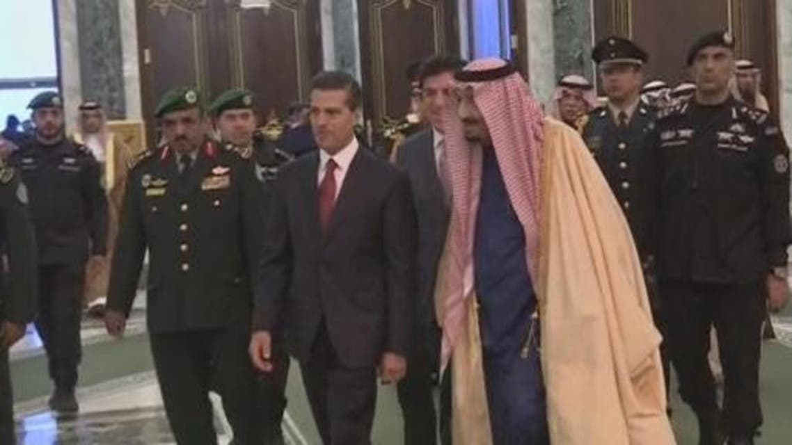 الملك سلمان مع الرئيس المكسيكي