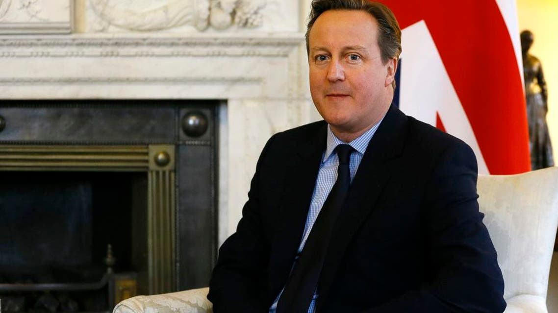 Britain's Prime Minister David Cameron during talks with Prime Minister of Turkey Ahmet Davutoglu inside 10 Downing Street in London, Monday, Jan. 18, 2016. (AP Photo/Kirsty Wigglesworth, pool)