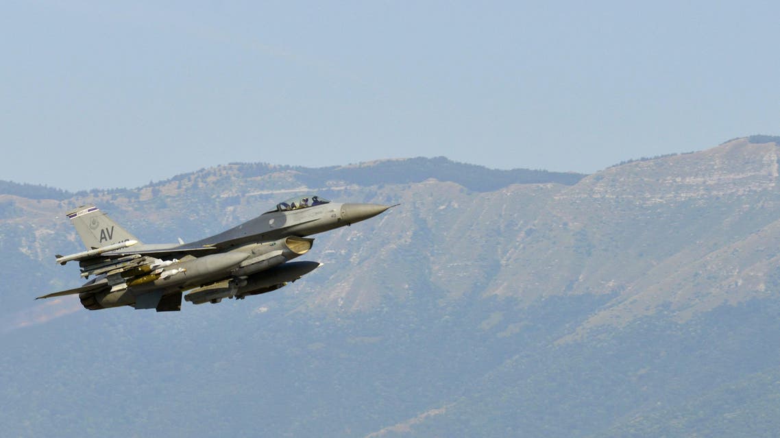 This August 9, 2015 US Air Force photo shows an F-16 Fighting Falcon in support of Operation Inherent Resolve. (AFP)