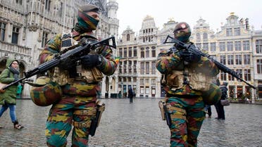 Belgium police officers patrol the Grand Place in central Brussels. (File photo: AP)