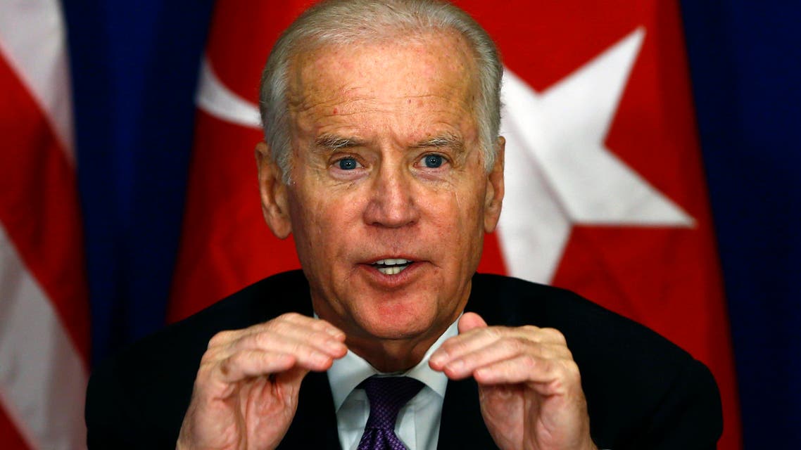 U.S. Vice President Joe Biden, talks as he holds a meeting with Turkish civil society groups on first day of his visit to Turkey, in Istanbul, Friday, Jan. 22, 2016. (AP)