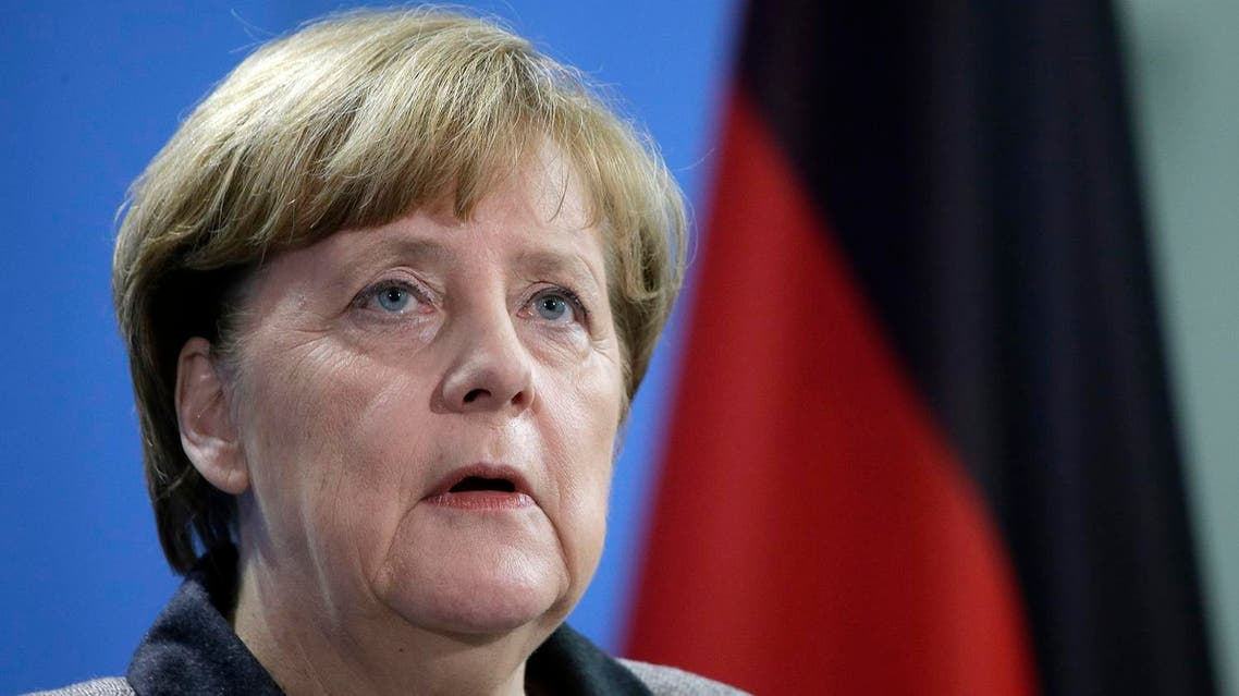 German Chancellor Angela Merkel addresses the media during a joint press conference at the chancellery in Berlin, Germany, Tuesday, Jan. 12, 2016. (AP)