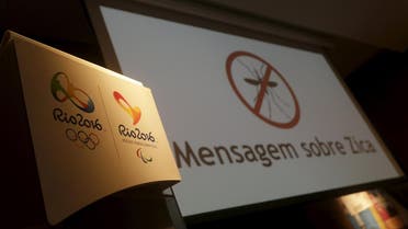 Logos of the Rio 2016 Olympic Games and Rio 2016 Paralympic Games are pictured next to a message on a screen that reads "Message about Zika" during a media briefing in Rio de Janeiro. (Reuters)