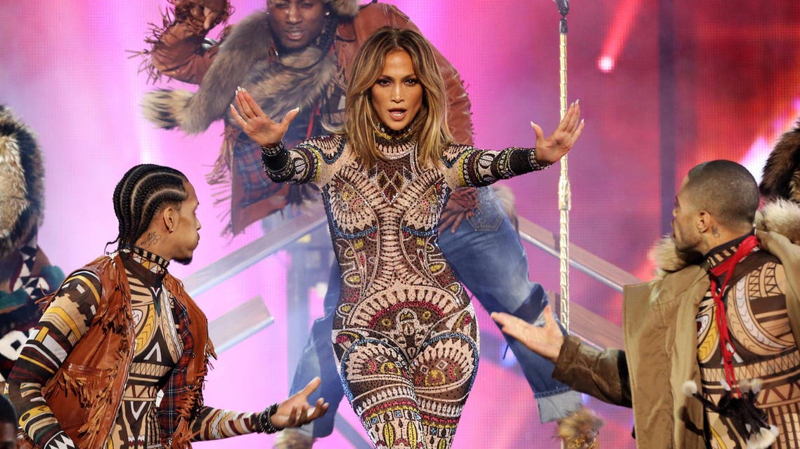Jennifer Lopez performs at the American Music Awards at the Microsoft Theater on Sunday, Nov. 22, 2015, in Los Angeles.