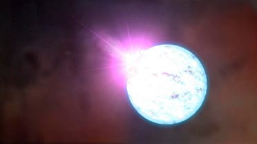 NASA handout of an artist's rendering of an outburst on a ultra-magnetic neutron star, also called a magnetar. (Reuters)