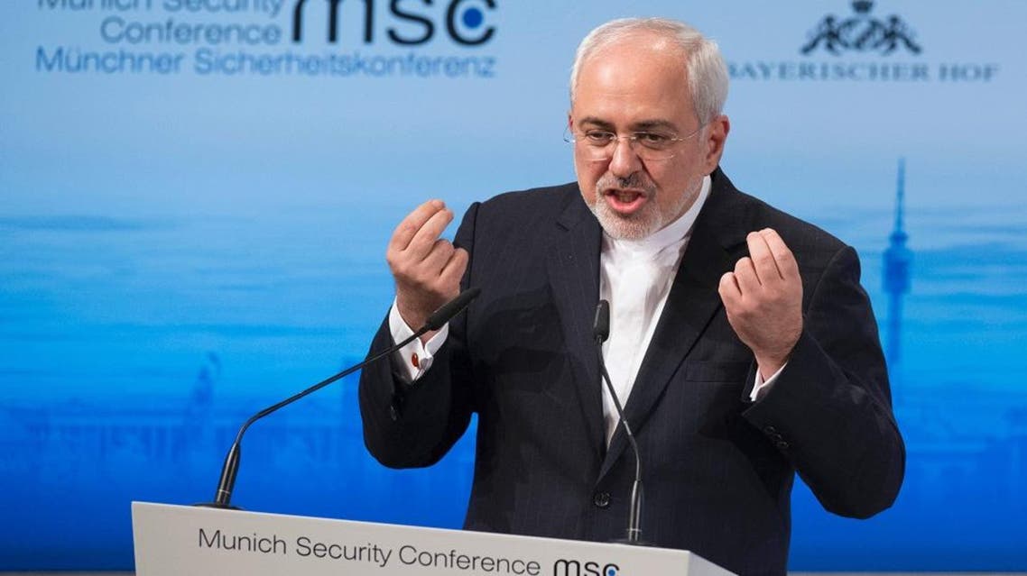 Iran's Foreign Minister Mohammad Javad Zarif speaks at the 52nd Munich Security Conference (MSC) in Munich, southern Germany, on February 12, 2016
