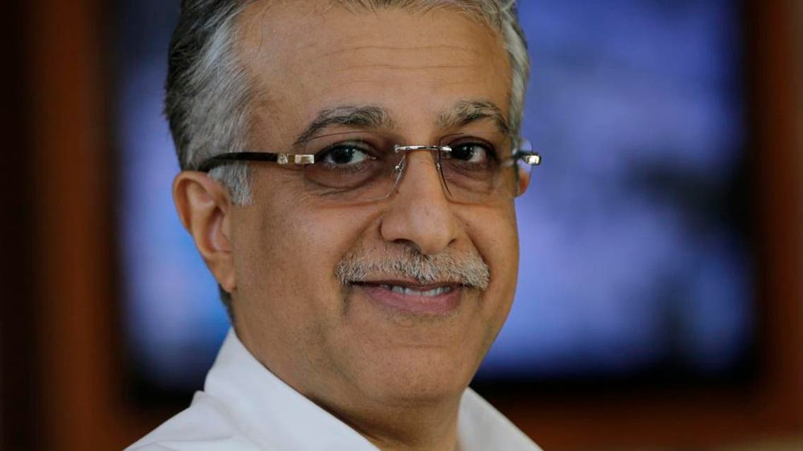 In this Friday, Nov. 13, 2015, photo FIFA presidential candidate Sheikh Salman bin Ibrahim Al Khalifa of Bahrain smiles during an interview with The Associated Press in Manama, Bahrain. Sheikh Salman has accused rights groups of mounting a “dirty tricks” campaign against him while insisting he played no part in the punishment of players who protested against the ruling monarchy in this tiny island kingdom. The accusations, which Sheikh Salman denounced as a politically-motivated “bunch of lies” have dominated the public debate around the start of his campaign to succeed Sepp Blatter in the Feb. 26 election. (AP Photo/Hasan Jamali)
