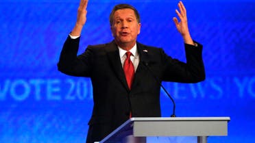 Republican U.S. presidential candidate Governor John Kasich speaks during the Republican U.S. presidential candidates debate sponsored by ABC News at Saint Anselm College in Manchester, New Hampshire February 6, 2016