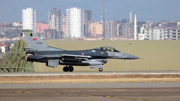 A Turkish Air Force F16 fighter jet prepares to take off after Defense Secretary Ash Carter visited the Incirlik Air Base near Adana, Turkey, Tuesday, Dec. 15, 2015. AP