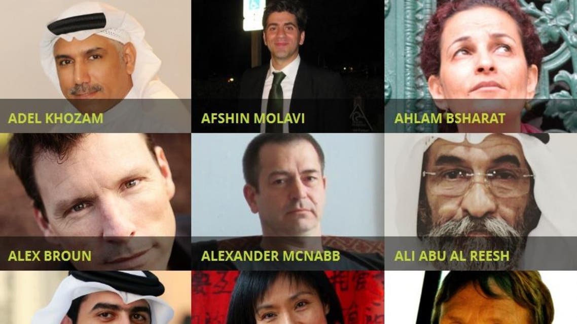 Some of the authors who are set to make an appearance at the festival. (Screengrab from emirateslitfest.com)