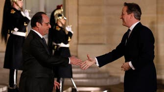 Cameron, Hollande agree ‘firm basis’ for EU deal