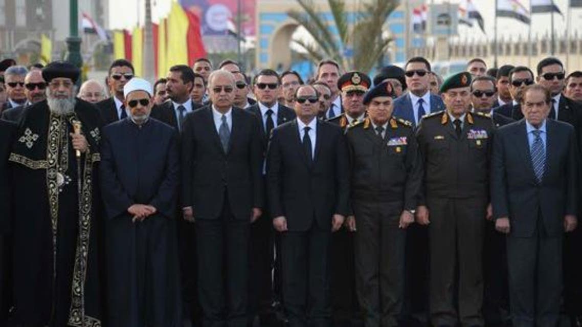 السيسي في جنازة بطرس غالي