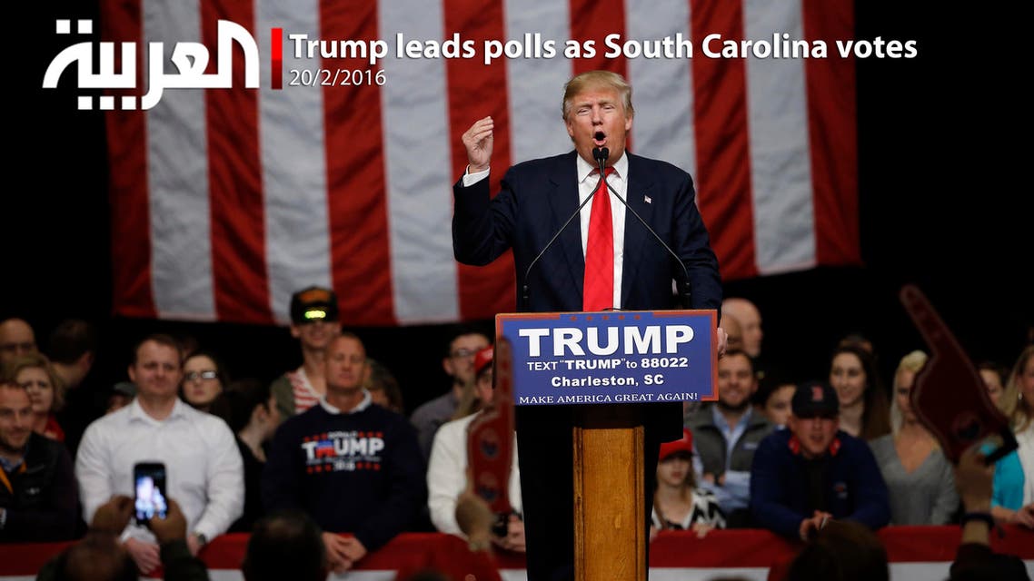 Republican presidential candidate Donald Trump speaks during a campaign stop Friday, Feb. 19, 2016, in North Charleston, S.C. (Reuters) 1