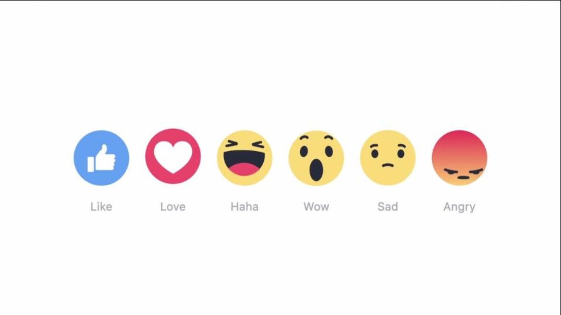 Facial expressions tagged “love,” “haha,” “sad,” “angry” and “wow” now can be used to respond to a post. (Photo courtesy: Facebook screengrab)
