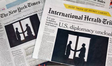 The New York Times and and International Herald Tribune newspaper front pages are pictured in New York in this November 29, 2010 file photograph. (Reuters)