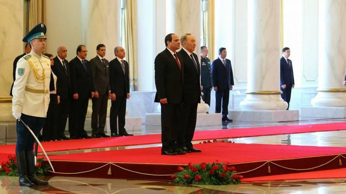 السيسي ورئيس كازاخستان
