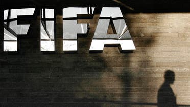 The FIFA logo at the FIFA headquarter in Zurich, Switzerland, Monday, Oct. 29, 2007. FIFA will formally announce Tuesday, October 30, the location for the women's World Cup 2011 and the men's Wold Cup 2014. AP