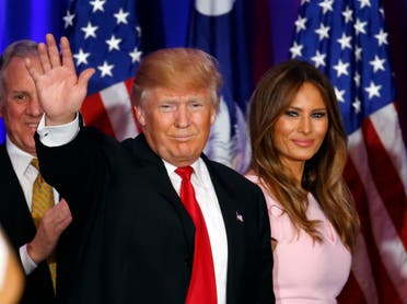 Despite Trump's solitary regret in the 'women department,' the Republican presidential frontrunner, seen at a rally in Feb. 20, 2016, says he is very satisfied in his marriage to Slovenia-born Melania Trump (R), who is 24 years his junior (AP)