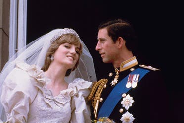 Prince Charles and his bride Diana, Princess of Wales, are shown on their wedding day on the balcony of Buckingham Palace in London, July 29, 1981.  (AP)