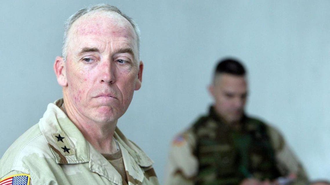 Former Guantanamo prison chief Geoffrey Miller, pictured on May 5, 2004, was commander of the prison from 2002 to 2004 and is now retired. (AFP)