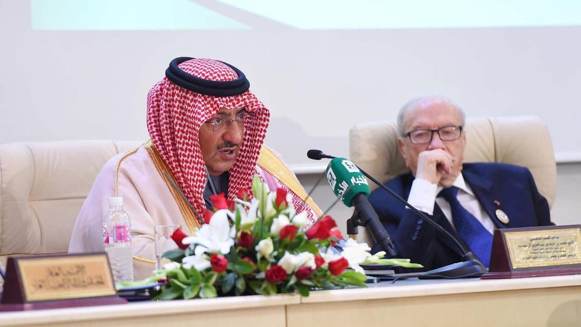 Prince Mohammed Bin Nayef’s comments came following the meeting of 33 Arab ministers of interiors in Tunis. (SPA)