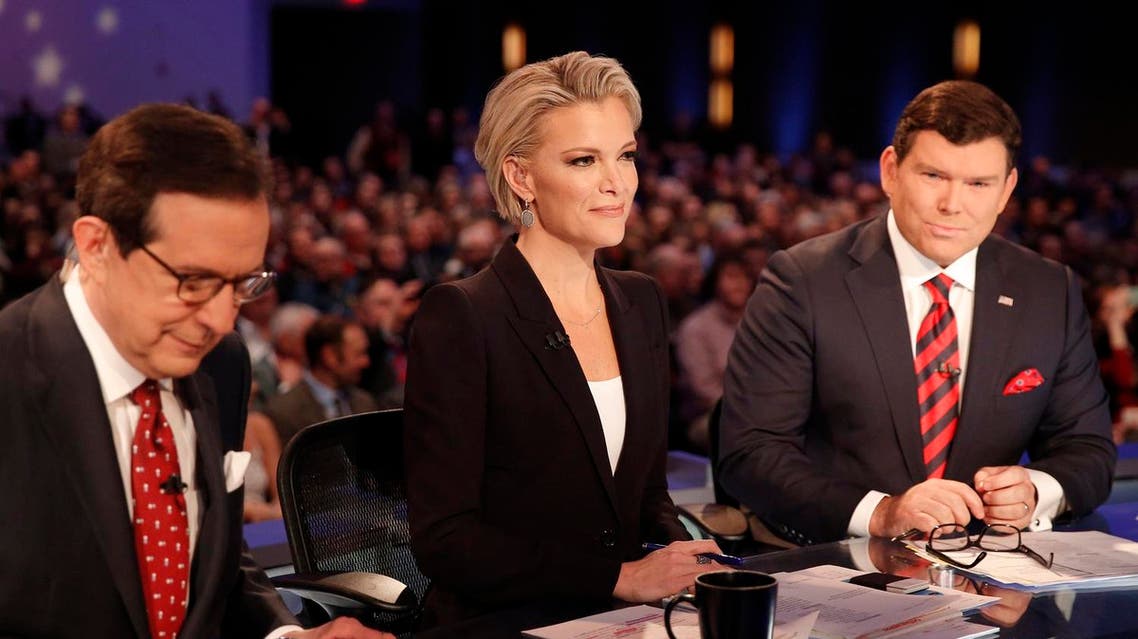 Fox News Channel anchors and debate moderators (L-R) Chris Wallace, Megyn Kelly and Bret Baier begin the Fox News debate for the top 2016 U.S. Republican presidential candidates in Des Moines, Iowa, in this file photo taken January 28, 2015. REUTERS