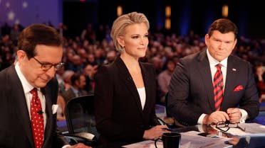 Fox News Channel anchors and debate moderators (L-R) Chris Wallace, Megyn Kelly and Bret Baier begin the Fox News debate for the top 2016 U.S. Republican presidential candidates in Des Moines, Iowa, in this file photo taken January 28, 2015. REUTERS