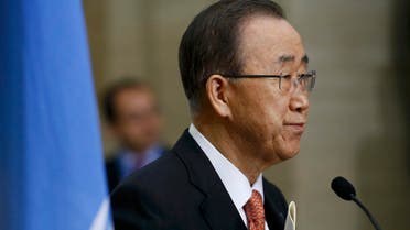 United Nations Secretary-General Ban Ki-moon addresses a news conference at the U.N. European headquarters in Geneva, Switzerland, February 29, 2016. (reuters)