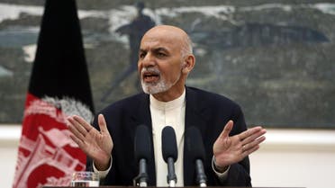 Afghanistan's President Ashraf Ghani talks during a press conference at presidential palace in Kabul, Afghanistan, Thursday, Oct. 1, 2015. AP