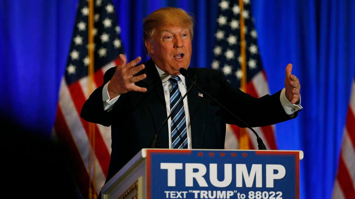 Republican presidential candidate Donald Trump speaks during a press conference, Saturday, March 5, 2016, in West Palm Beach, Fla. (AP)