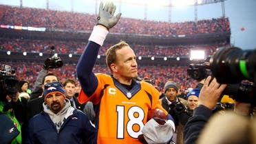 Jan 24, 2016 File photo; Denver, CO, USA; Denver Broncos quarterback Peyton Manning (18) waves to the crowd after the AFC Championship football game against the New England Patriots at Sports Authority Field at Mile High. Mandatory Credit: Mark J. Rebilas-USA REUTERS