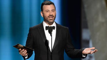 Jimmy Kimmel presents the award for outstanding lead actor in a comedy series at the 67th Primetime Emmy Awards on Sunday, Sept. 20, 2015. (AP)
