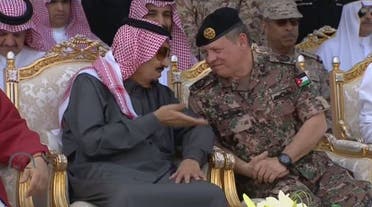 Saudi King Salman and Jordan's King Abdullah. (Al Arabiya)