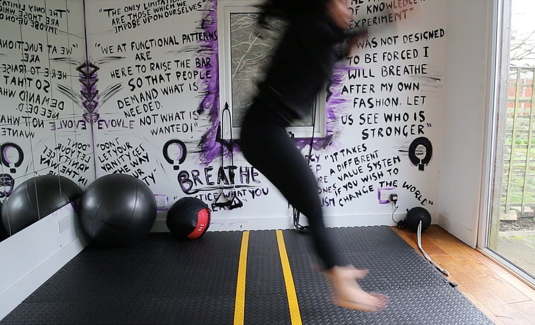 The traveling Burpee. (Vahdaneh Vahid/Al Arabiya English)