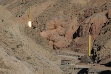A long-range Qadr ballistic missile is launched in the Alborz mountain range in northern Iran on March 9, 2016 (AFP)
