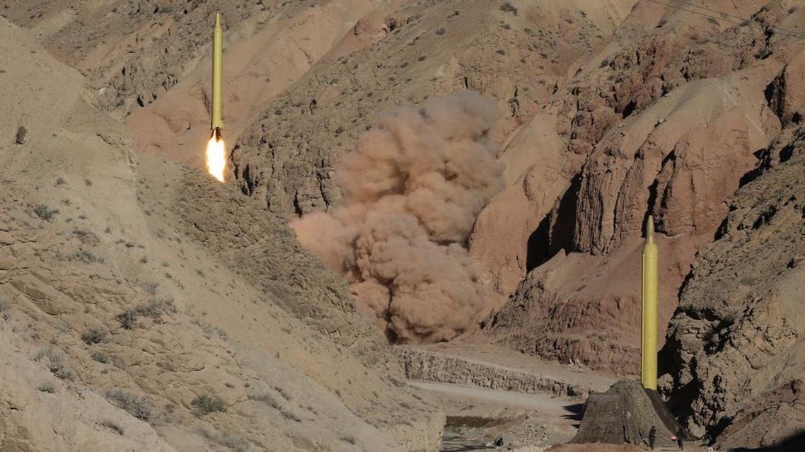 A long-range Qadr ballistic missile is launched in the Alborz mountain range in northern Iran on March 9, 2016 (AFP)