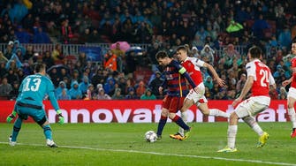 Barca’s terrific trio down Arsenal to reach last eight