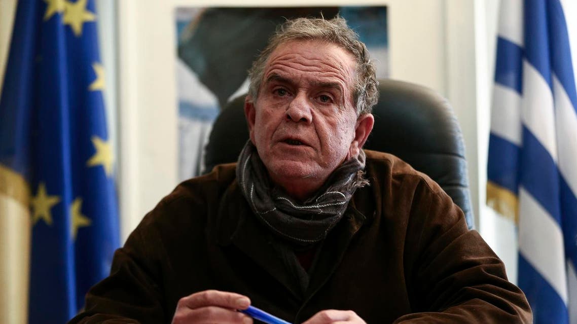 In this photo taken on Wednesday, Dec. 30, 2015, Ioannis Mouzalas, Greece’s minister responsible for migration issues, speaks during an interview with the Associated Press in Athens. (AP)