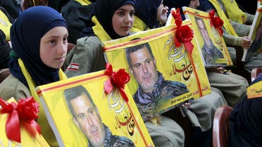 Lebanon's Hezbollah al-Mahdi girl scouts carry pictures of Ali Fayyad, one of Hezbollah's senior commanders who was killed fighting alongside Syrian army forces in Syria. (File photo: Reuters)
