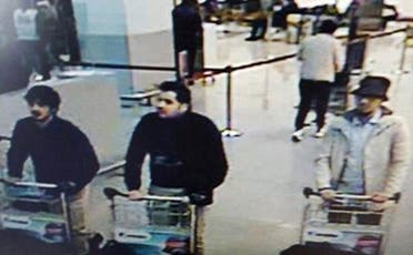 CCTV surveillance image shows what Belgian officials believe may be suspects in the Brussels airport attack. (Reuters)