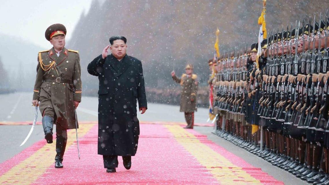 North Korean leader Kim Jong-Un (2nd L) inspects the Ministry of the People's Armed Forces in Pyongyang on January 10, 2016 (AFP)