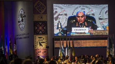 Egypt's Defence Minister Sedki Sobhi gives a speech during the opening of a conference for defence ministers and officials of the 27 members of the Community of Sahel-Saharan States (CEN-SAD) in the Red Sea resort of Sharm el-Sheikh on March 24, 2016 (AFP)