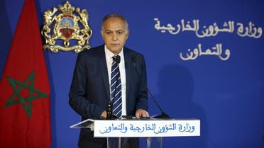 Moroccan Foreign Minister Salaheddine Mezouar speaks during a news conference on a dispute with the United Nations, at the Foreign Ministry in Rabat. (Reuters)
