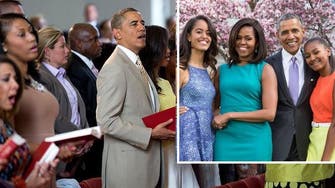 Obama and family attend Easter service at historic church