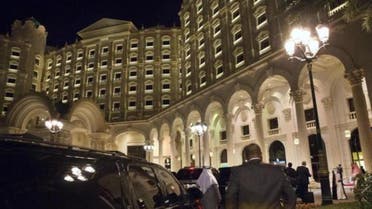 Top US diplomat John Kerry's motorcade seen arriving at the Ritz-Carlton Hotel in Riyadh, Saudi Arabia, two months before the businses forum took place at the same hotel.  (Reuters)