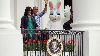 Obama and Michelle get animated while reading Easter stories 