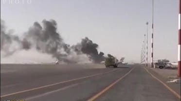 مقاتلات التحالف قصف مدرج مطار صنعاء لمنع هبوط طائرة من ماهان