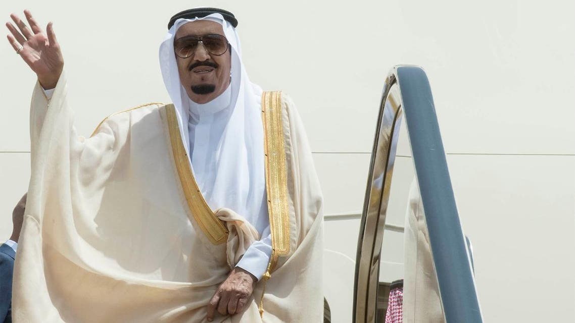 Saudi King Salman leaves Riyadh for Cairo in his first visit to the Egyptian capital as monarch. (SPA)