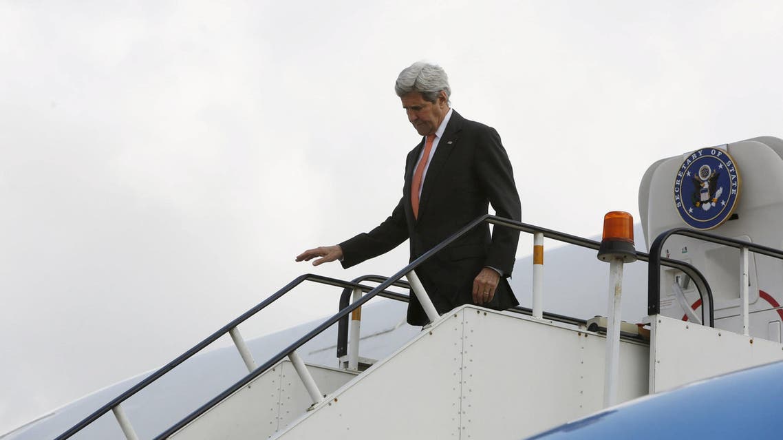 U.S. Secretary of State John Kerry arrives at Kabul International Airport for a day of meetings with Afghan leaders in Kabul. (Reuters)