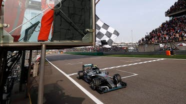 Mercedes driver Nico Rosberg of Germany gets the checkered flag to win the Chinese Formula One Grand Prix at the Shanghai International Circuit, in Shanghai, China, Sunday, April 17, 2016. (AP Photo/Pool)